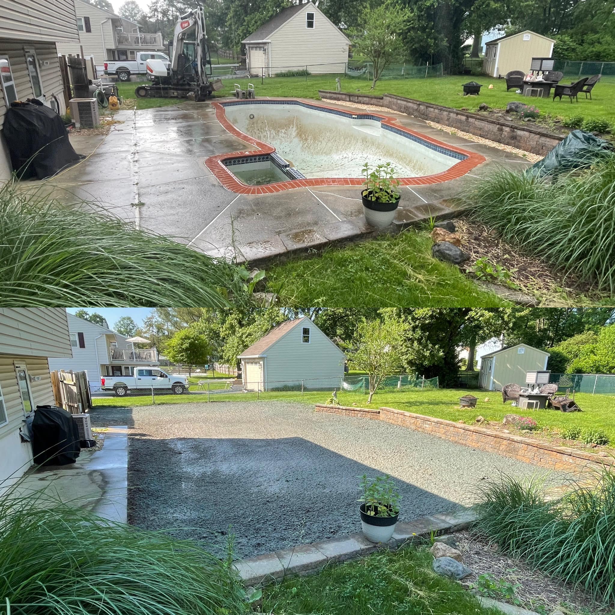 benefits of pool removal, pool removal before and after