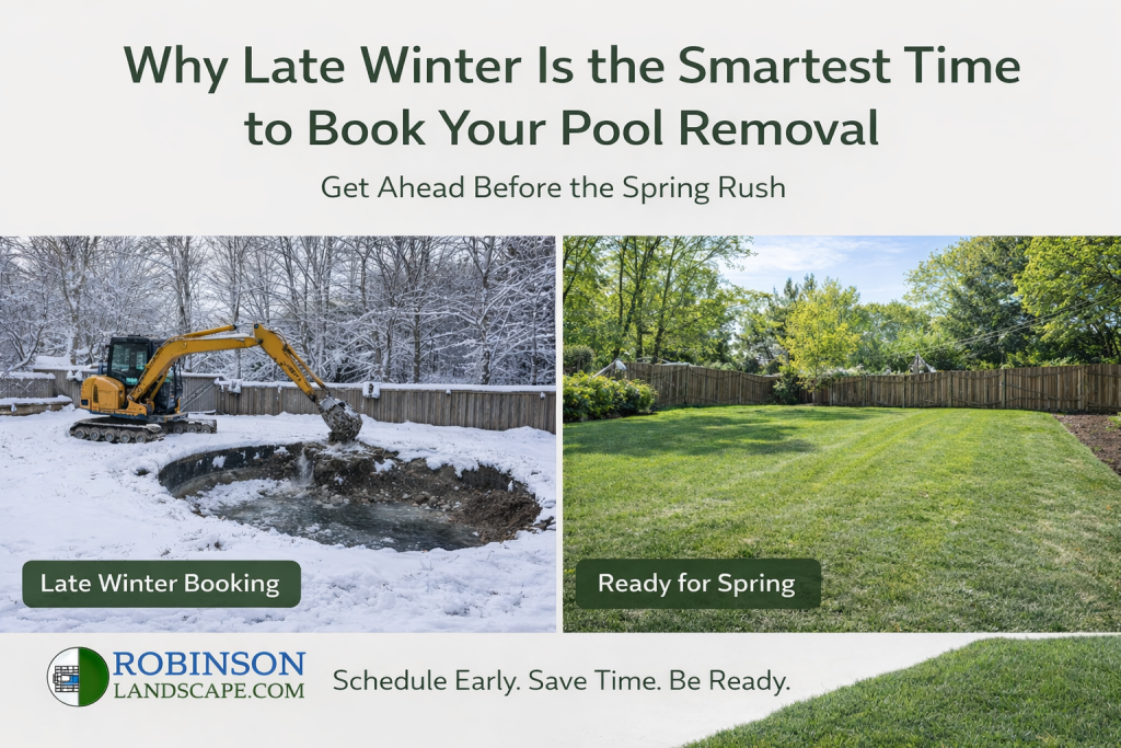 late winter pool removal bucks county