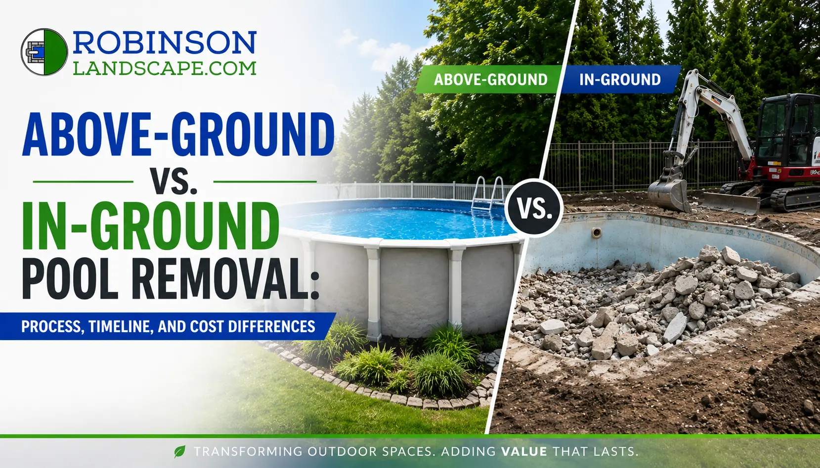 above-ground vs in-ground pool removal