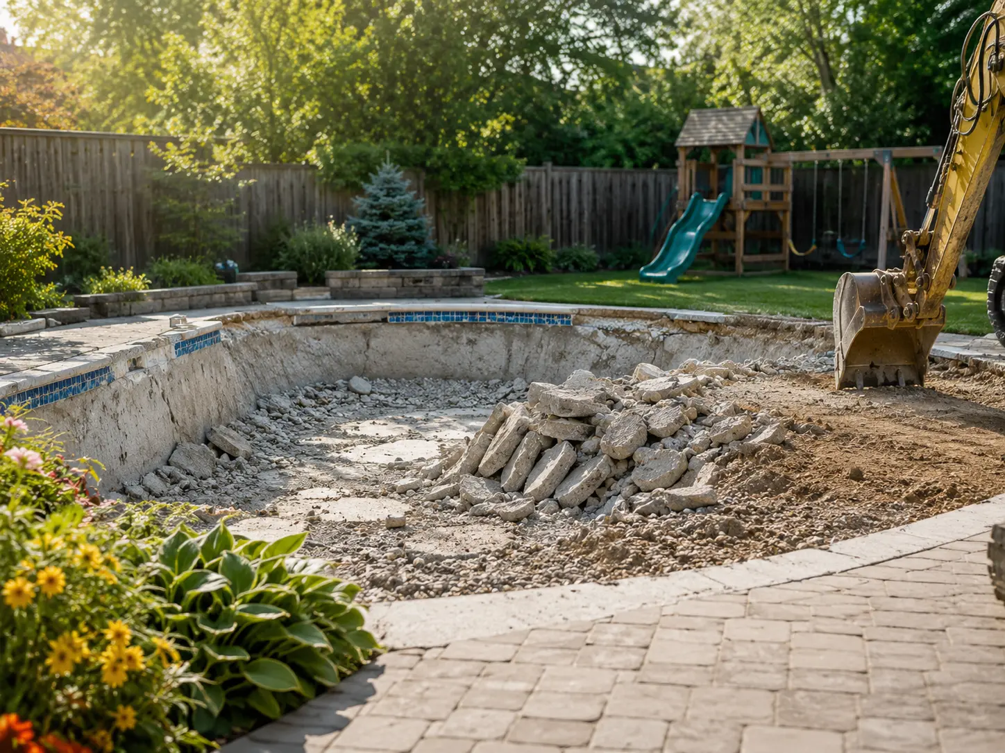 pool removal before school starts
