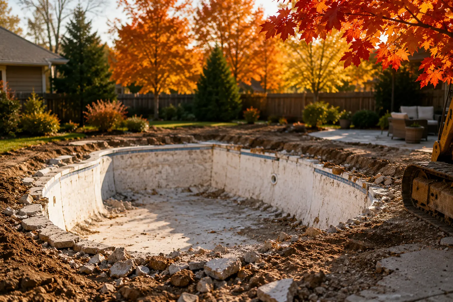 fall pool removal